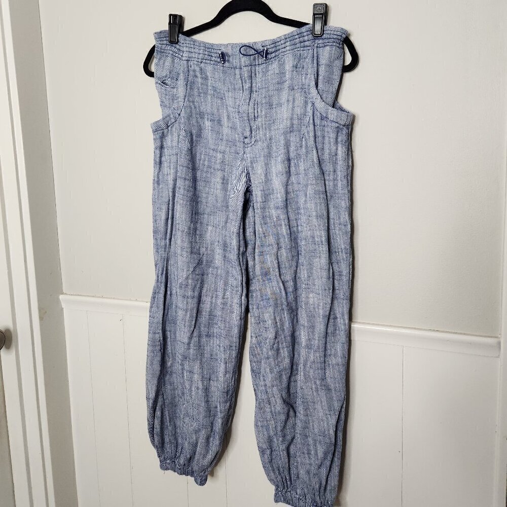PILCRO Anthropologie Blue Chambray Denim Joggers